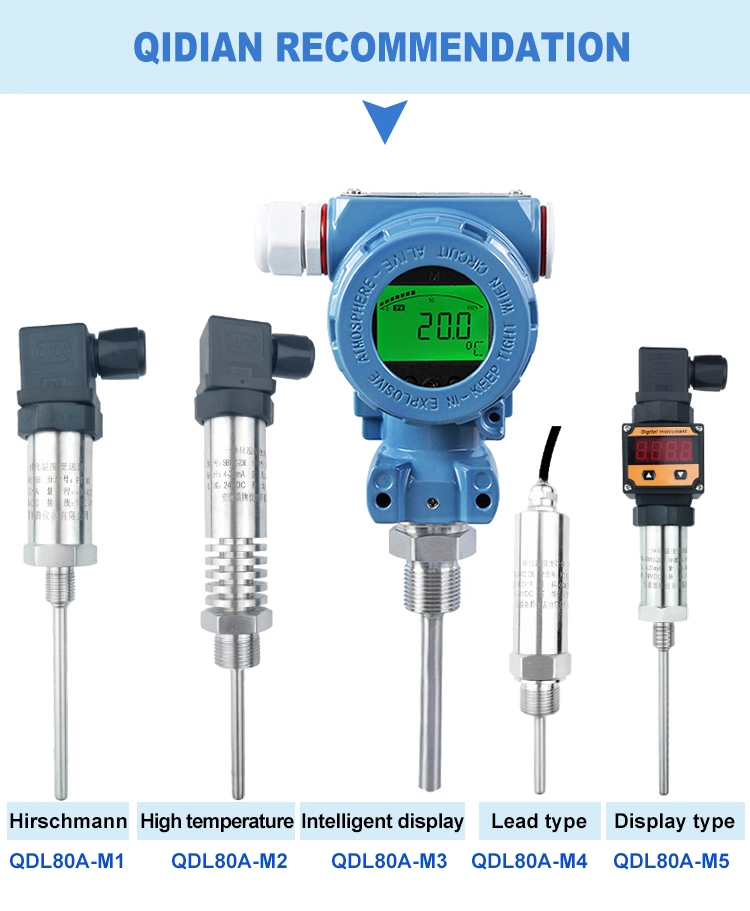 Customizable Temperature Transmitter Oil Temperature Sensor PT100 Thermal Resistance Input