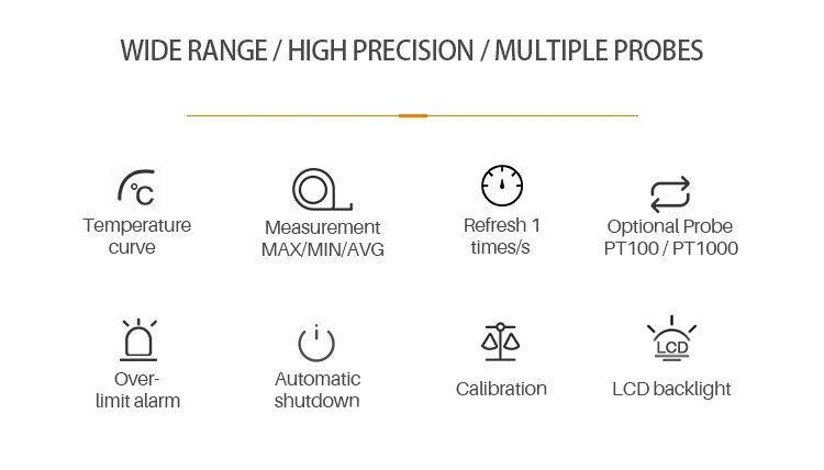 Industrial Digital Thermometer PT100 and PT1000 Temperature Calibrator