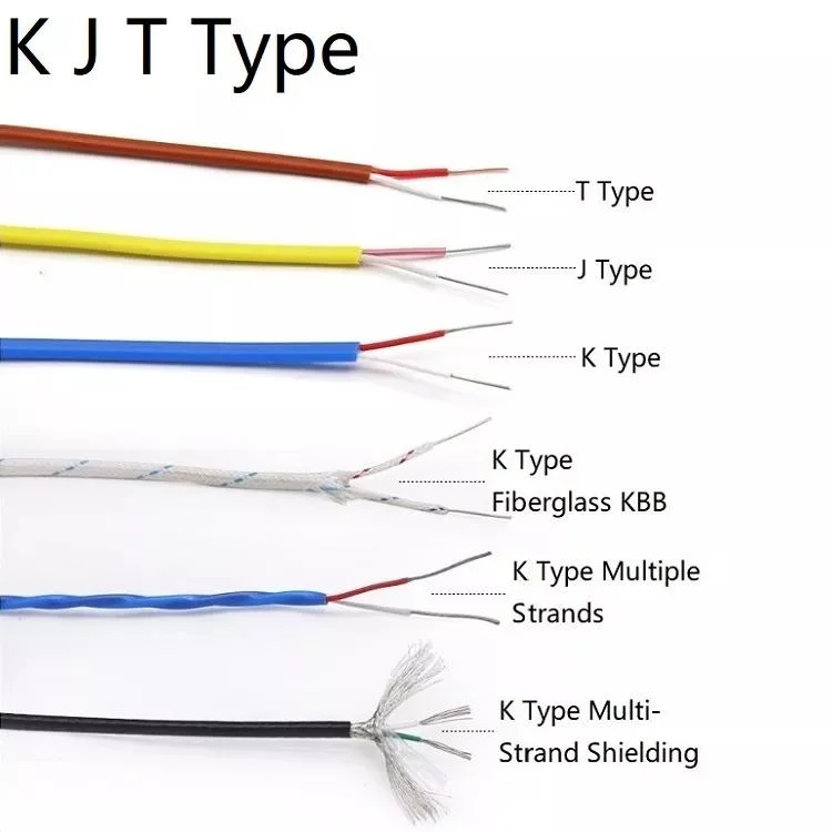 Nickel Alloy K-Type Thermocouple Bare Wire Sunface Bright K Type Thermocouple Extension Wire for Sensor